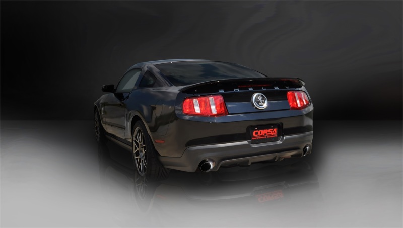 Ford Mustang Performance Exhaust - Rear - CORSA Performance - Axle-Back Sport with RSC Technology and Black PVD Pro-Series Tips - Black - `11-`12